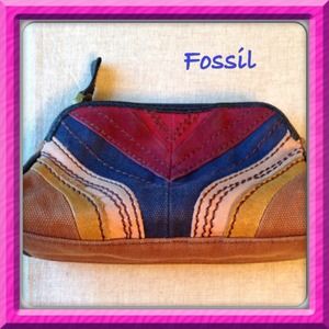 Fossil clutch/ cosmetic bag.