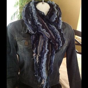 Blue Multi colored scarf