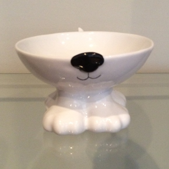 Accessories - NWOT Round Glazed Dog Bowl