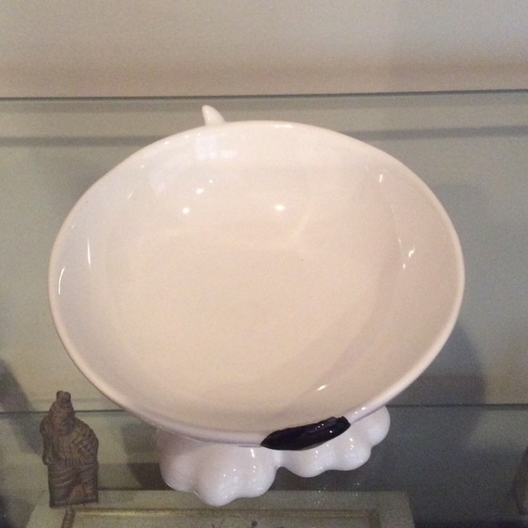 NWOT Round Glazed Dog Bowl - Picture 3 of 3