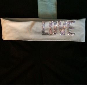 Teal "PINK,LOVE" yoga pants