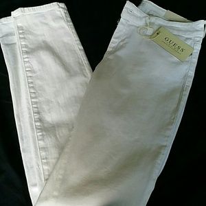 White skinny guess jeans