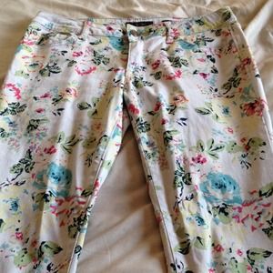 Jessica Simpson floral denim jeans