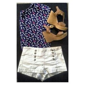 High Waisted Sailor Shorts