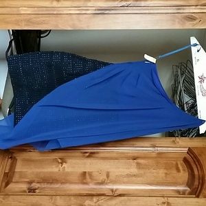 Black and blue cocktail dress