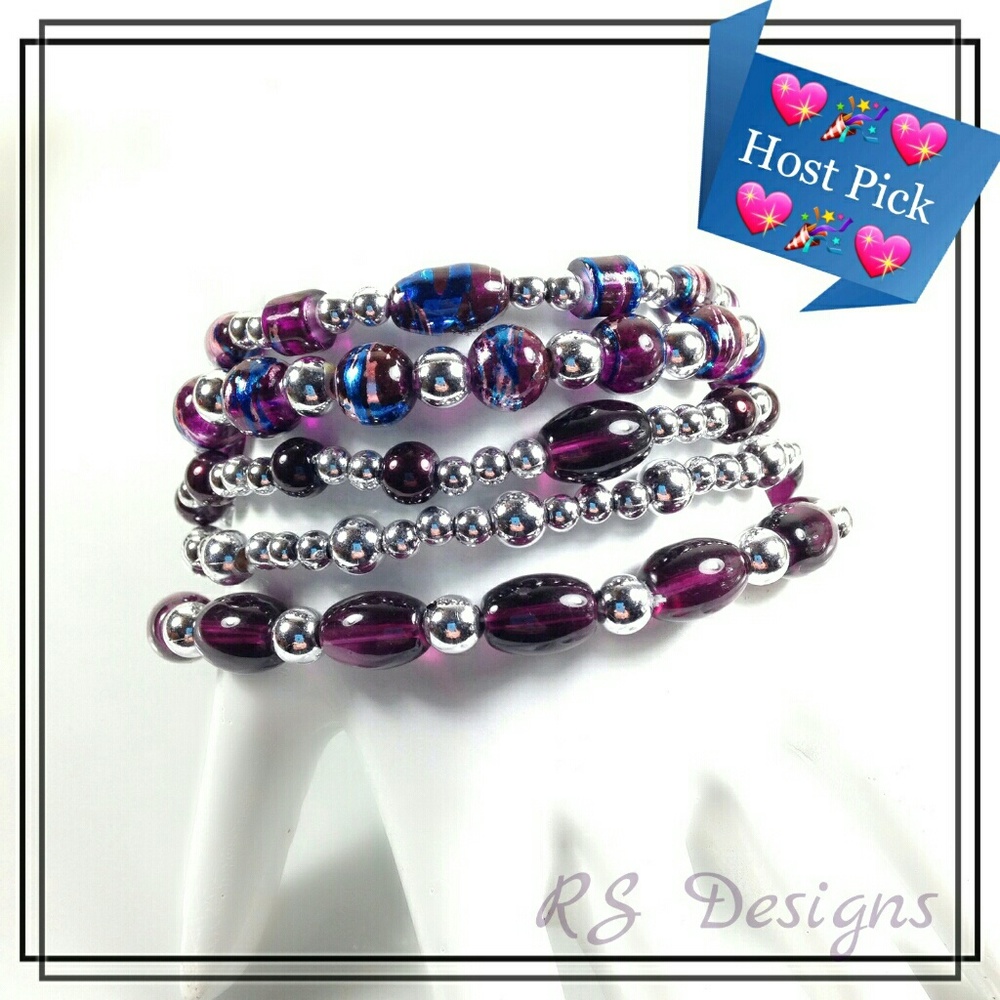 Purple 'No Snag' Bracelet Set