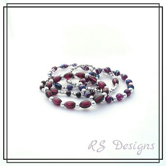 Purple 'No Snag' Bracelet Set - Picture 2 of 4