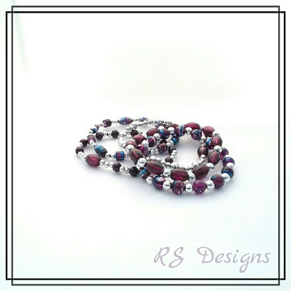Purple 'No Snag' Bracelet Set - Picture 4 of 4