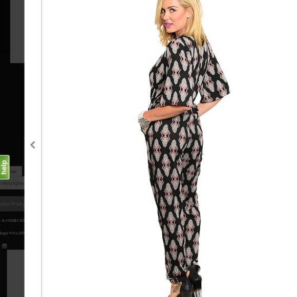 Chiffony one piece pants jumper. 2xHP🎉 Smalls. - Picture 3 of 4