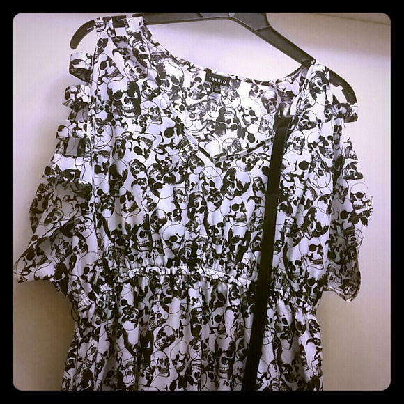 Black and white skull print Dress From Torrid