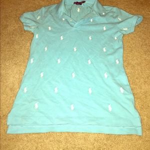 Ralph Lauren logo polo size small in blue