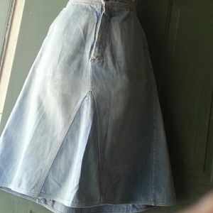 Customized stonewashed denim skirt. Originally, Si