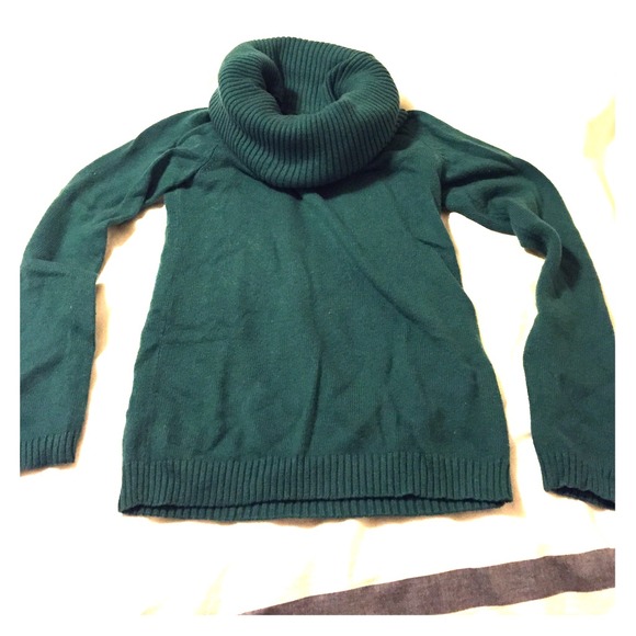 Forest green cowl neck sweater