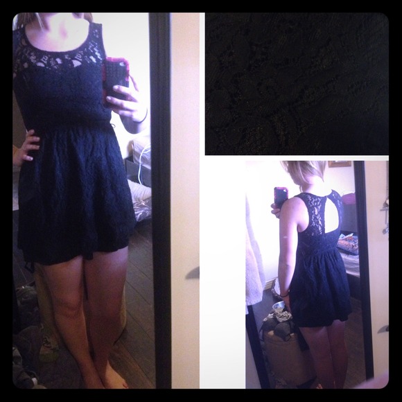 Black lace dress