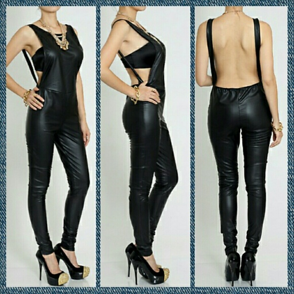 leather jumper pants