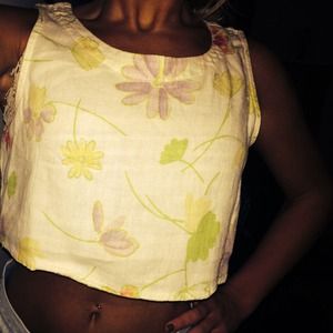 Floral crop top (hand made)