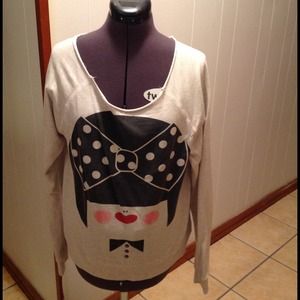 Studded Cartoon Sweater
