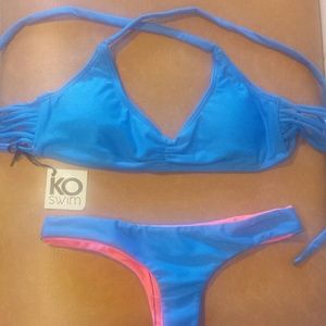 Cobalt Blue and Cobalt Blue Bikini Set