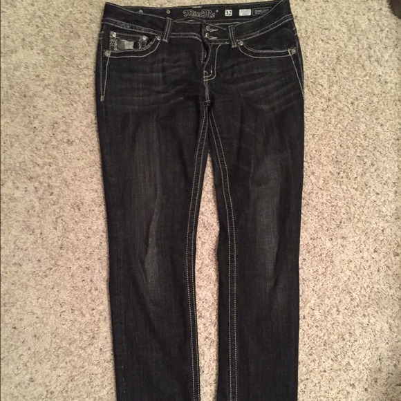 Miss Me skinny black jeans size 32