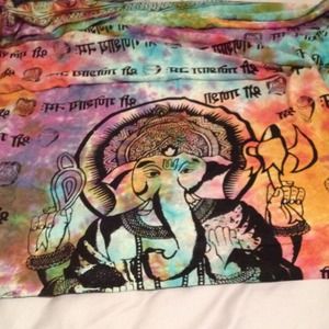 Ganesh tye-dye tapestry!