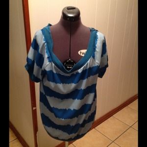 Blue Striped Tunic Shirt