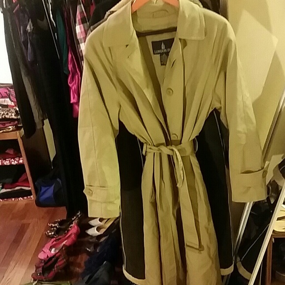 London Fog trench coat.