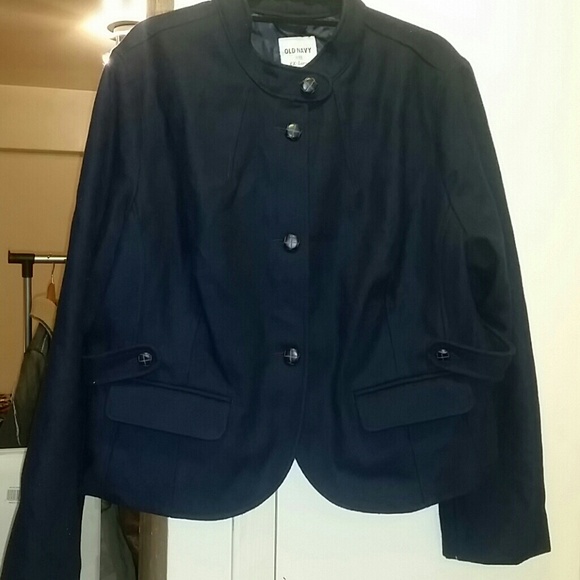 Navy Old Navy wool jacket.