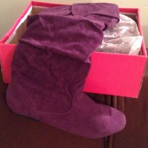 Purple Knee Length Boot