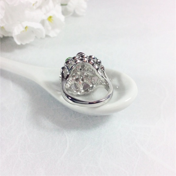 Ruby Spinel & .925 Silver Cocktail Ring - Picture 3 of 4