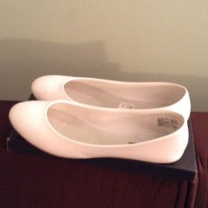 White Chelsea Flat Heel Shoe