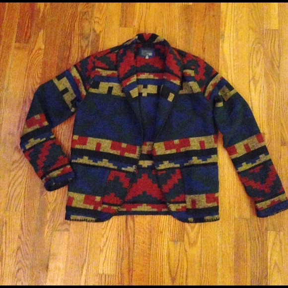 F21 southwest shawl collar coat