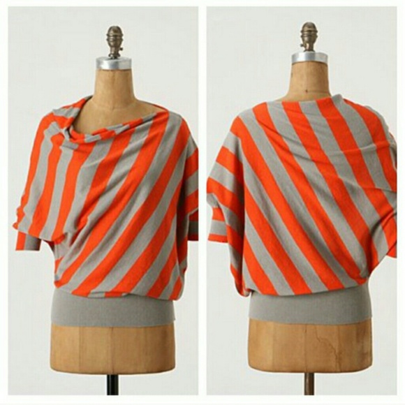 Anthropolgie Moth off the shoulder stripe sweater.