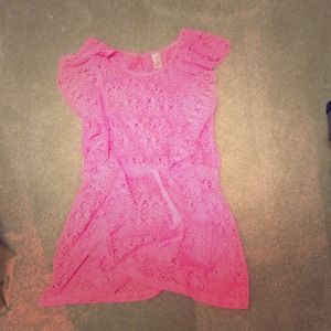Pink bathing suit coverup from justice