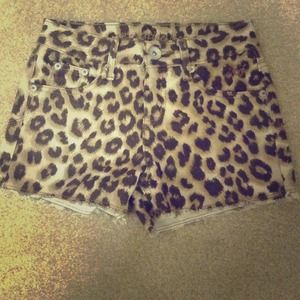 Animal print shorts