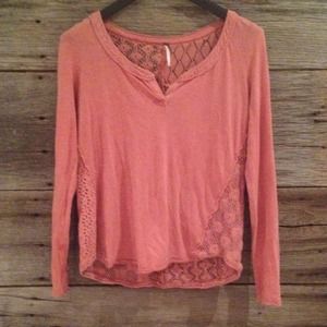 Free People Crochet Back Top