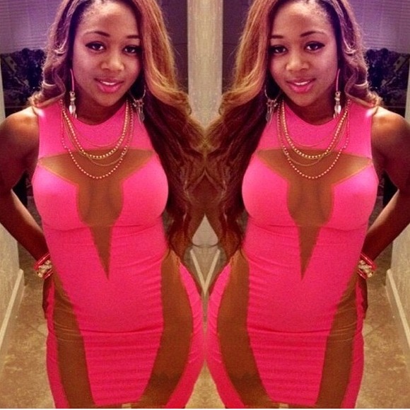 Barbie (hot) Pink Mesh Dress worn once