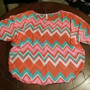 Multi colored sheer top from compass