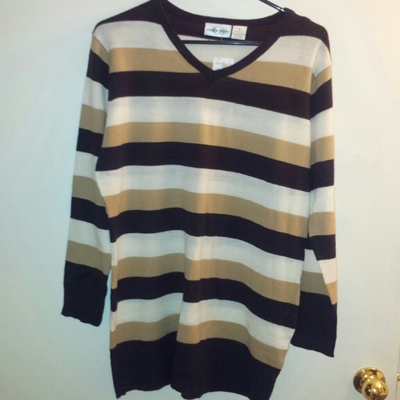 Long striped sweater