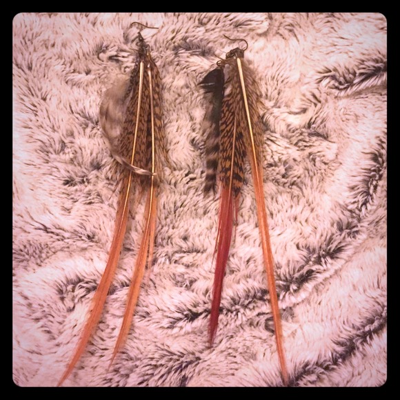 Feather earrings