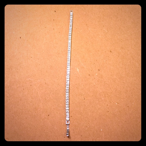 Princess cut CZ stone bracelet
