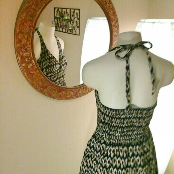 Fire Los Angeles BLACK PRINT SMALL HALTER DRESS - Picture 3 of 3