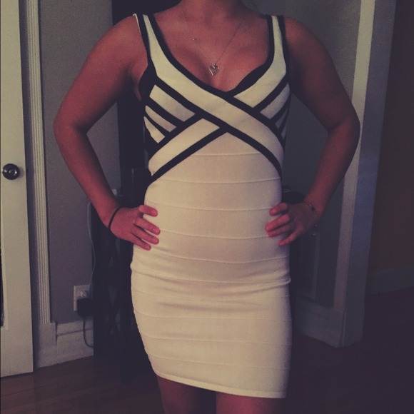 White and Black Dress