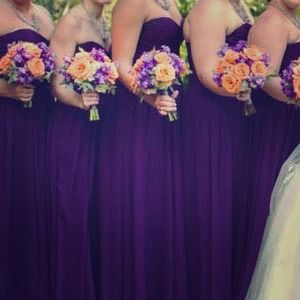 Plum bridesmaid or evening gown