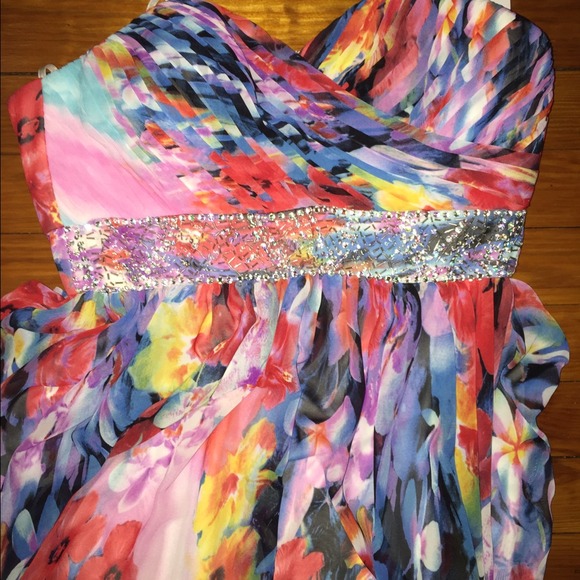 REDUCED! Long Betsey & Adam colorful gown