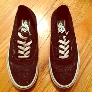 Black Glitter Vans✨