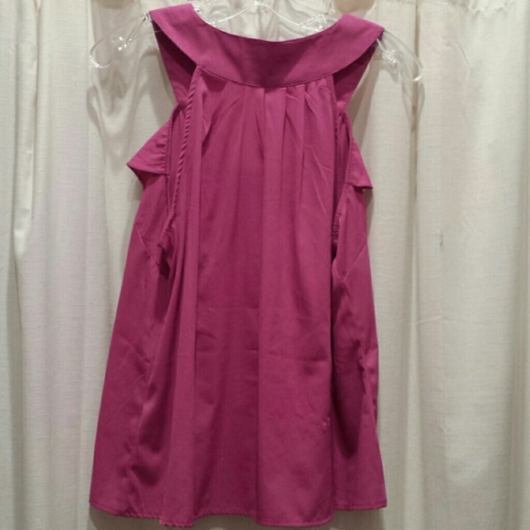 [DIMRI] Silky ruffle pink top - Picture 3 of 3