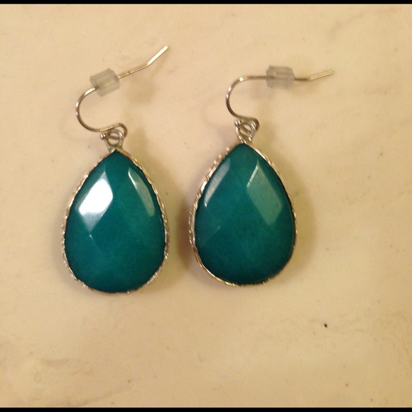 Anthropologie Accessories - Anthropologie greenish blue earrings