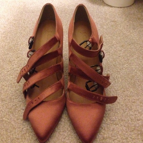 J. Crew Adrianna Satin Buckle Pumps