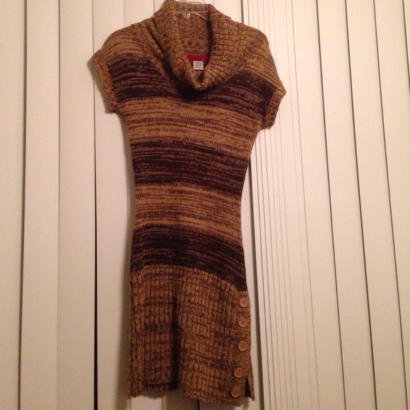 Warm knit sweater dress