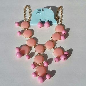 NWT 18K GP Statement Necklace and Earrings